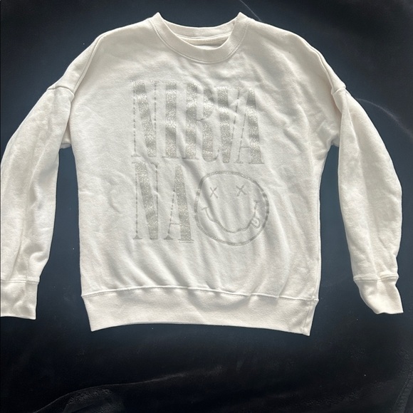 abercrombie kids Other - Abercrombie Kids White Graphic Crewneck Sweater